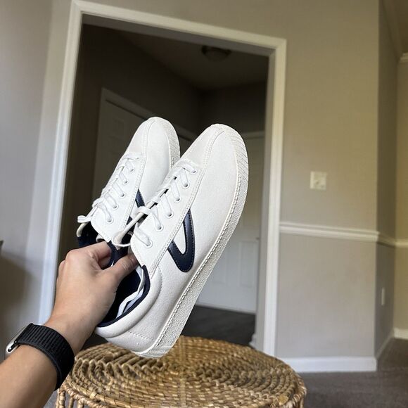 Tretorn Womens NYLITE PLUS CANVAS NAVY BLUE/WHITE Sneaker US Sz 9 NWOT - Picture 2 of 11